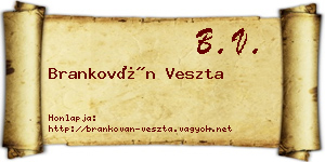 Brankován Veszta névjegykártya